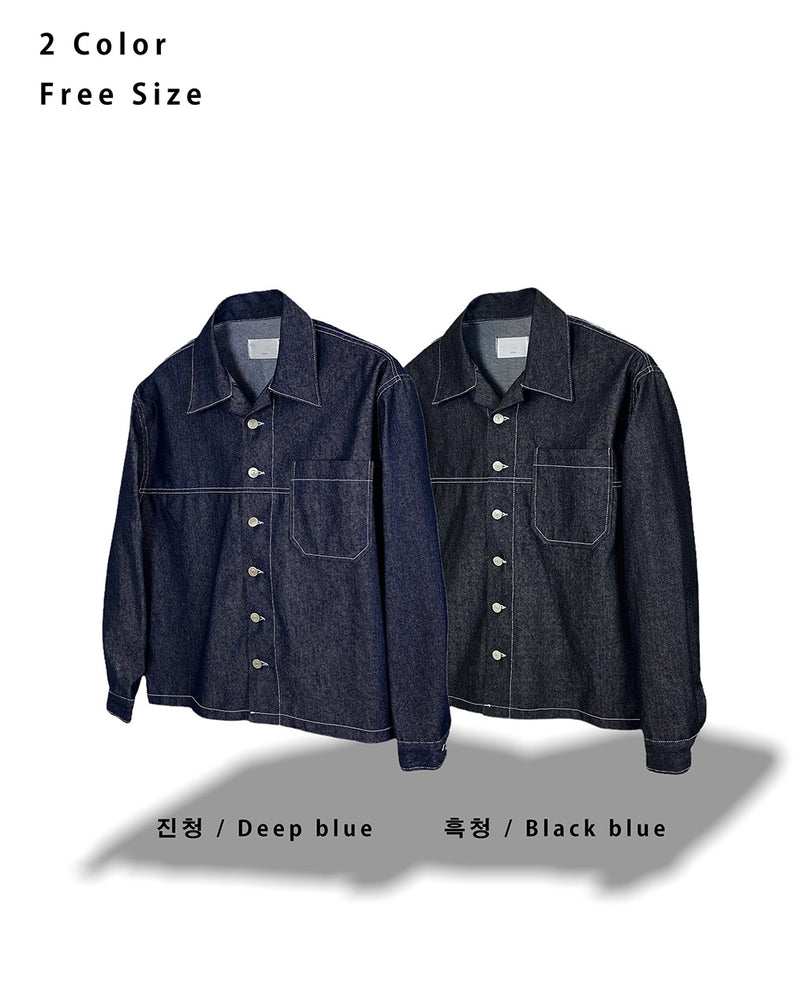 GL ステッチジーンズシャツジャケット / GL Stitch Jean Shirt Jacket (2 colors)