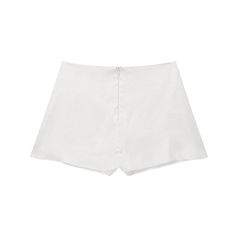 Satin Cross Skirt - WHITE(M size)