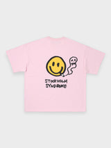 OVERSIZE FIT SMOKER TEE - PINK / S24STS07-PINK