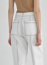 コクーンカラーリングステッチコットンデニムパンツ / (PT-5407) Cocoon Coloring Stitch Cotton Denim Pants
