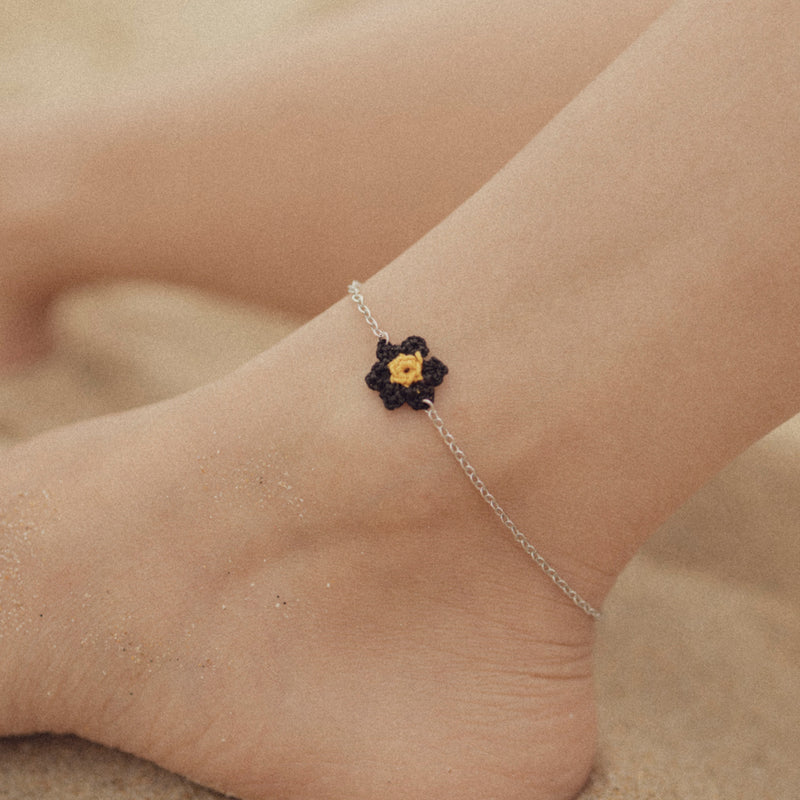 Daisy knit point anklet (6600746467446)