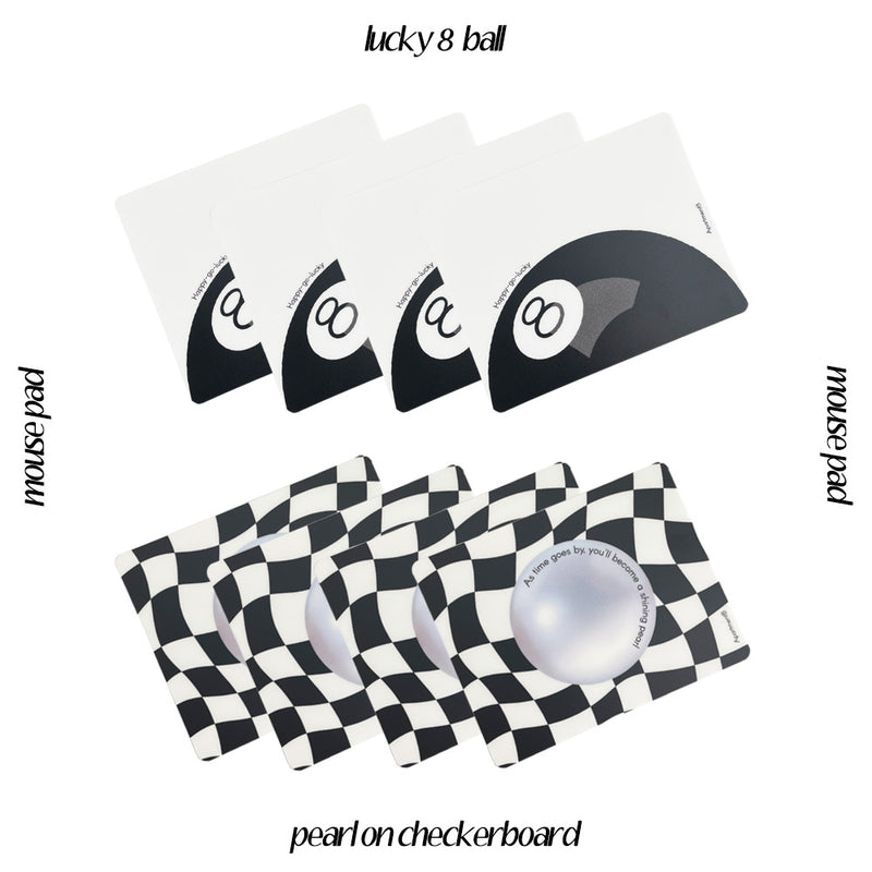 Pearl on Checkerboard Mouse Pad (6698625859702)