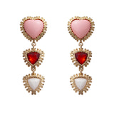 triple heart drop earrings (6565958025334)