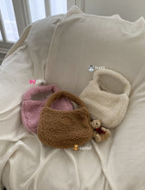 ふわふわ刺繍ミニトートバッグ (3color)
