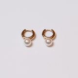 フープパールピアス / hoop pearl earring