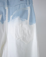 ブルーブリーチウォッシングワイドデニムジーンズ/Blue bleached Washing Wide Denim jeans