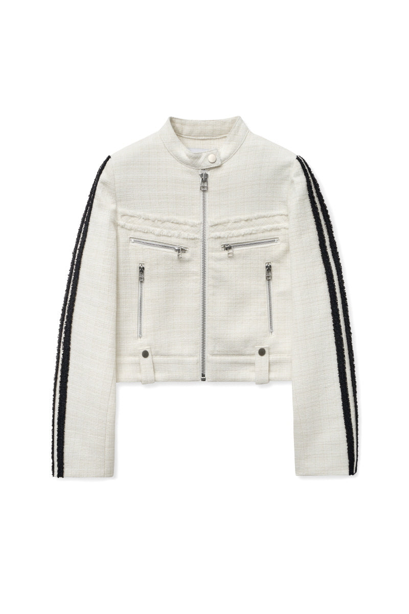 rc tweed jacket (white)