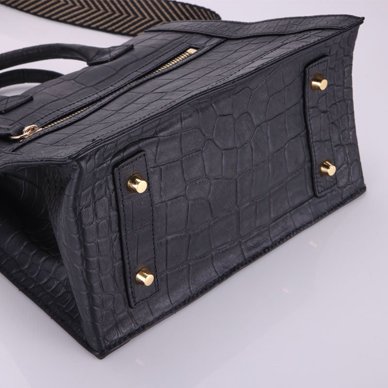 ミニキャリーバッグ / Mini Carry Bag Black Croc