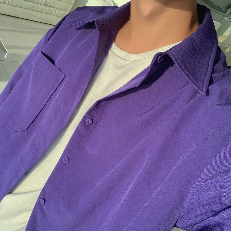 モネエクセプショナルクロップシャツジャケット/Mone Exceptional Crop Shirt Jacket (3color)