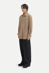ツイステッドカラーカーディガンシャツ/Twisted collar cardigan shirt S111 Beige