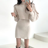 ボレロクロップニットドレス / [2ps/dress+knit set] Bolero Crop Knit Dress