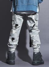 Triple Pocket Strap Cargo Pants WHITE CAMO (6563754705014)