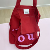 Aeiou Logo Bag (Cotton 100%) Tomato Pink