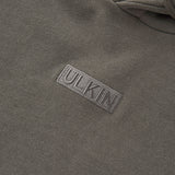 ボックスロゴ刺繍フーディ / UL:KIN Box Logo Embroidery Hoodie_Khaki