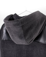 フェイクファーアンドレザーダッフルコート/Faux Fur and Leather Duffle Coat