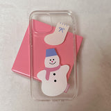 スノーマンプンプンハードフォンケース(クリア) / snowman pungpung hard phone case(clear)