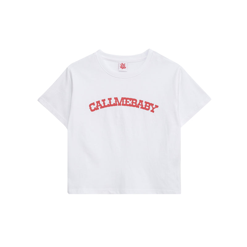 ベイビーカルフォルニアロゴクロップドTシャツ / Baby California Logo Cropped Tee _ White