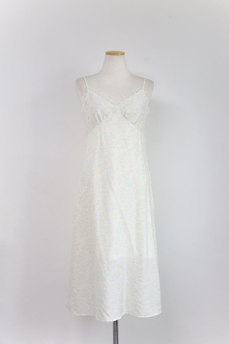 AMOUR FLORAL LACE SLIP DRESS(PINK, SKYBLUE 2COLORS!) (6570583261302)