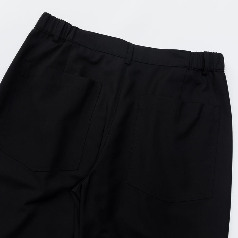 ヘムボタンパンツ / Hem Button Trousers (Black)