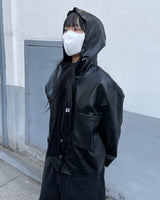 オーバーサイズフィットレザージャケット / Oversized-fit leather jacket