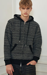 INSIDE-OUT JACQUARD KNIT HOODIE ZIP-UP_[BLACK] (6637834797174)
