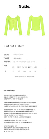 カットアウト長袖Tシャツ / Cut out T-shirt