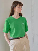 メゾンデローラールーズフィットTシャツ/MAISON DE ROLA LOOSE FIT T-SHIRTS GREEN