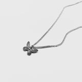 Black vintage butterfly necklace (6590332207222)