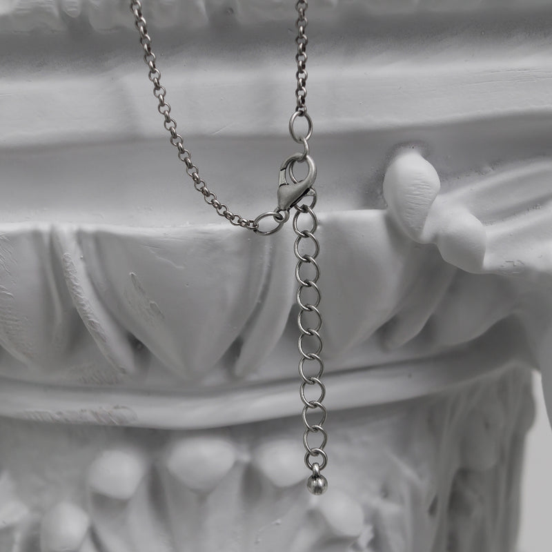 マリア-2 チェーン ネックレス / [BLESSEDBULLET]maria-2 chain necklace_vintage silver