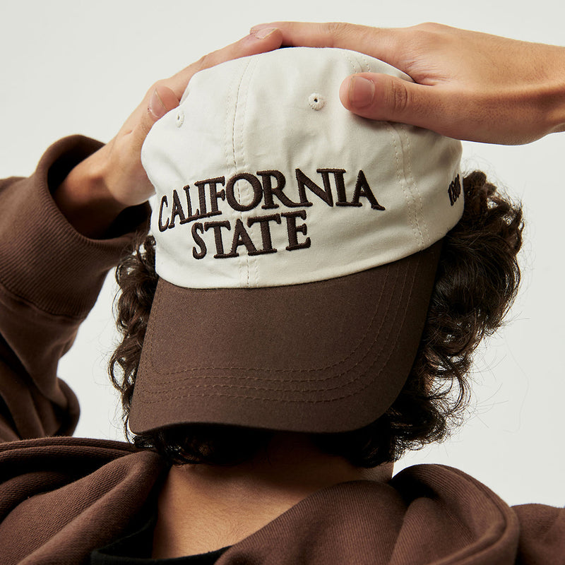 CALIFORNIA 6PANEL CAP (BROWN) (6603656560758)