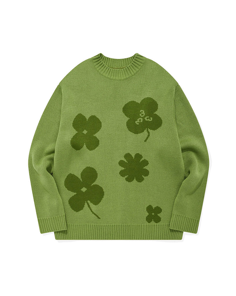 Lucky Charms Knit Pullover/Green (4622828765302)