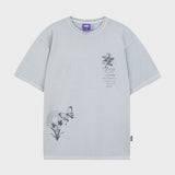 ピグメントフラワーオーバーフィットTシャツ / pigment flower ovre-fit tee (PT0076-1)