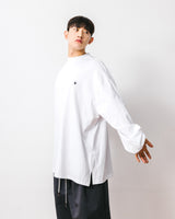 レイヤードベーシックトリムロングスリーブTシャツ/Layered Basic Trim Long Sleeve - White