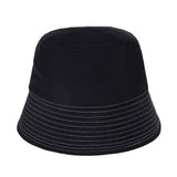 ホワイトステッチドロップバケットハット / White Stitch Poly Drop Bucket Hat Black