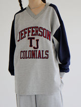 JeffersonVネックスウェットシャツ/Jefferson V-Neck Sweatshirt (2color)ね