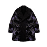 [UNISEX] Reversible Faux Fur and Double-Breasted Padded Coat (Purple) (6656403243126)