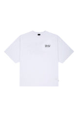 White Smashed label T-shirt (6680807342198)