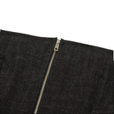 Denim Knit Blocking Top [BLACK] (6638381039734)