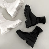 Chunky Sole Faux Leather Boots
