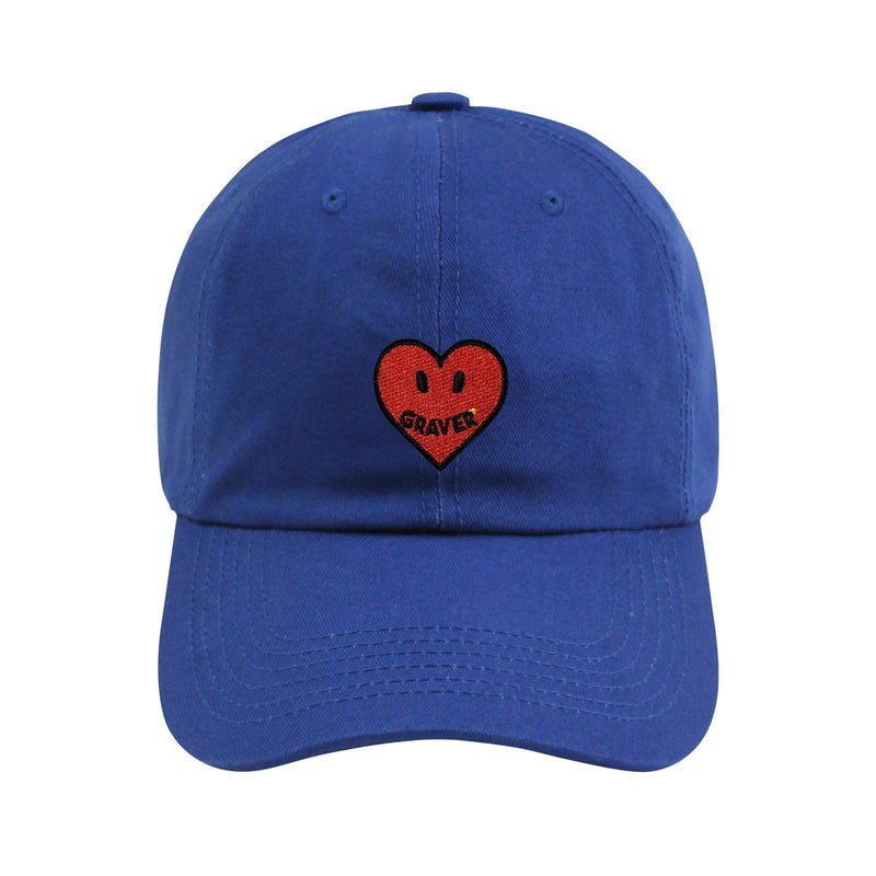 ハートロゴスマイル刺繍ボールキャップ / Heart Logo Smile Embroidery Ball Cap