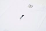 OVERSIZE FIT EMBROIDERED LOGO TEE - WHITE / S24STS02-WHITE
