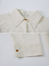 シャープカラーコットンシャツ (3color)