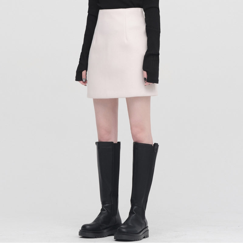 Shalom wool mini skirt (6632021590134)