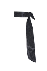 Miae rose satin set - top & scarf (black)