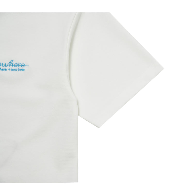 ユニセックスバッググラフィックホワイトTシャツ / Unisex Back Graphic White T-Shirts (6581952970870)