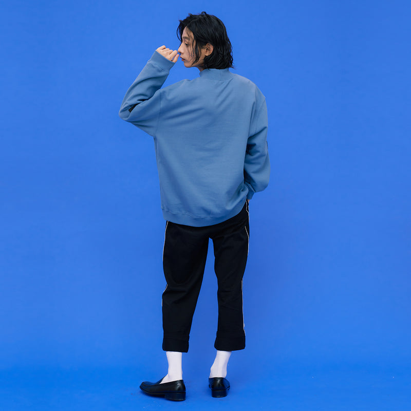 Square point Sweatshirts [Dusty-blue] (6591813419126)