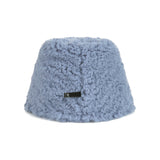 ファーロングラベルブークルドロップバケットハット/Fur Long Label Boucle Drop Bucket Hat Blue