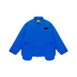 [UNISEX] Padded Coach Jacket (Blue) (6656328368246)