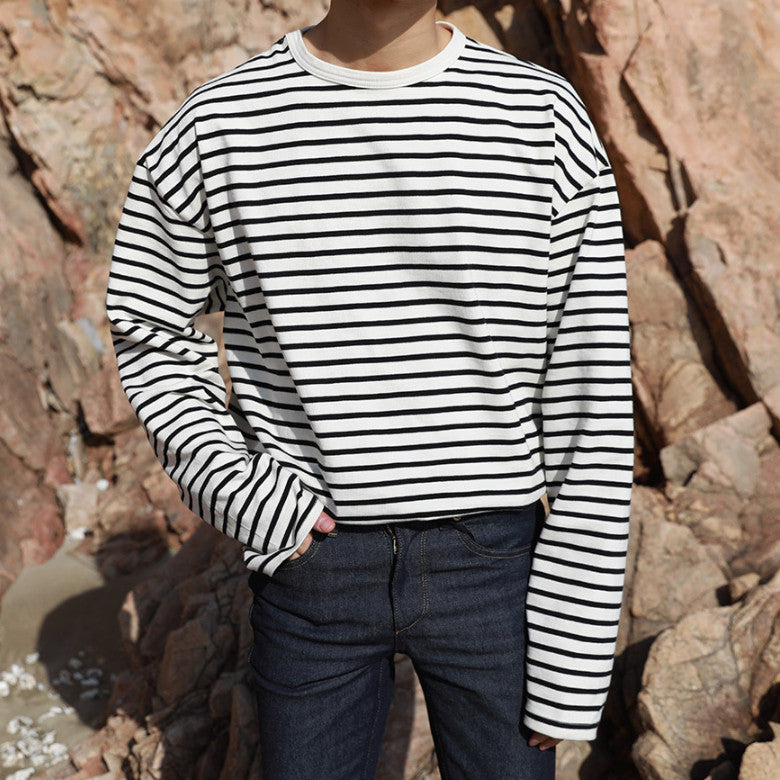 ASCLO Overfit Stripe T Shirt (2color) (6549024800886)