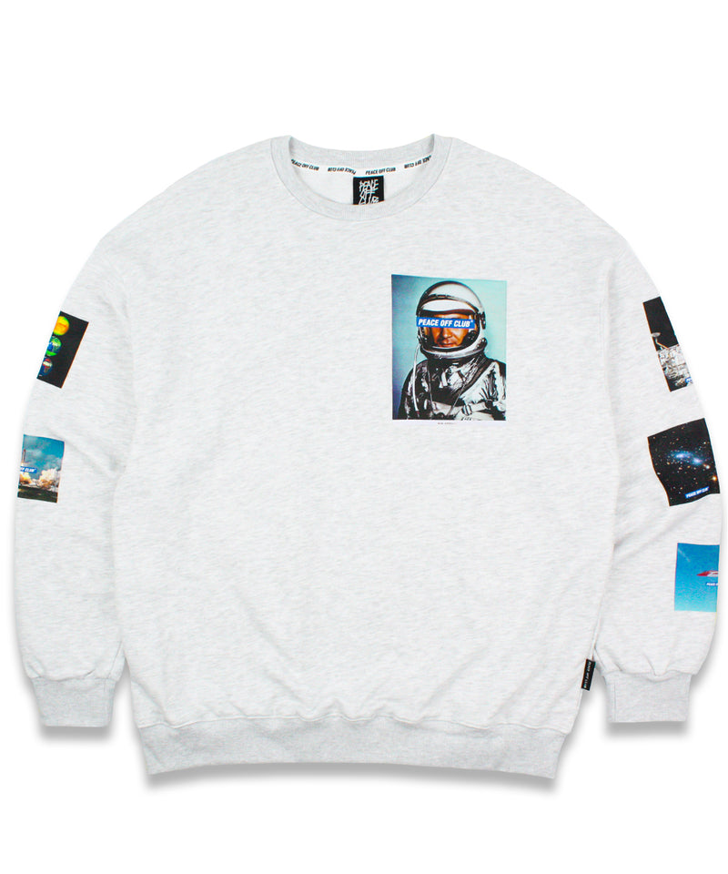スペースグラフィック_セーターシャツ/ Space_Graphic Sweatshirt WHITE (6613184381046)